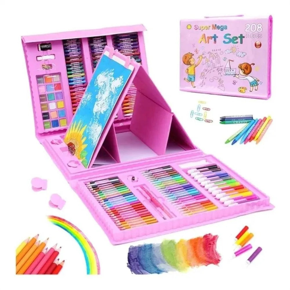 Set de Arte 208 Piezas para Pintar y Dibujar