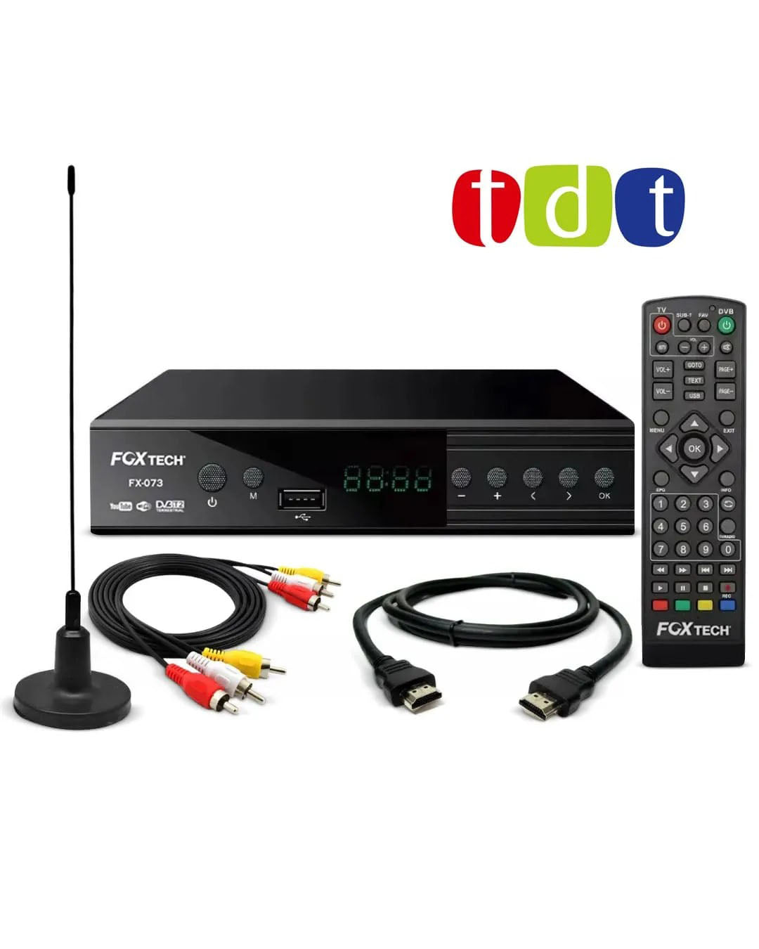 Decodificador Receptor TDT Alta Definición Full HD con Wi-Fi