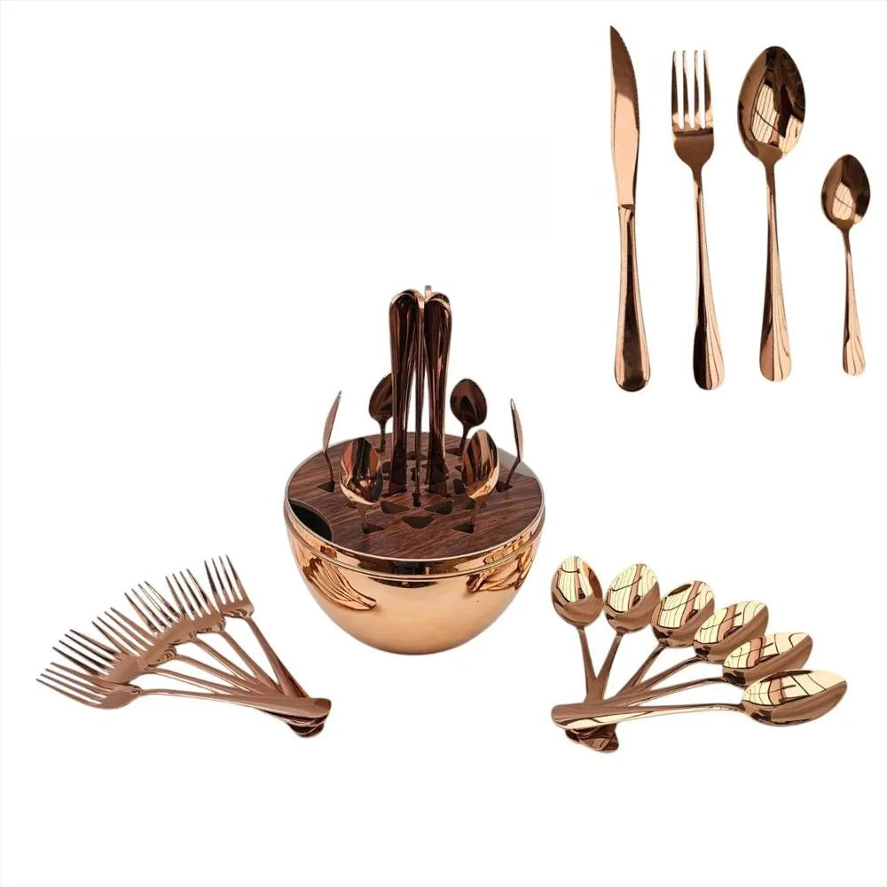 Set De Cubiertos Huevo 24Pzs