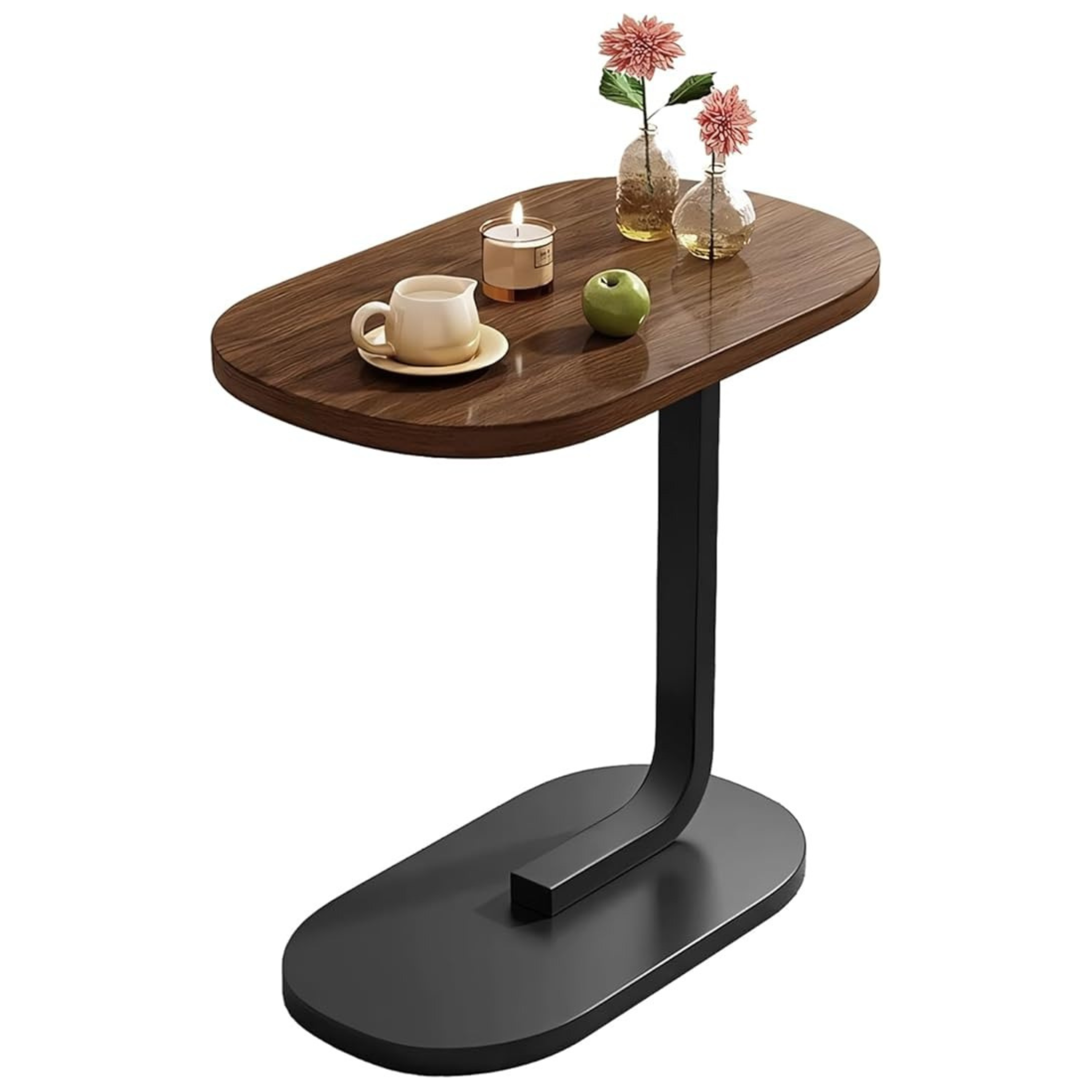 Mesa Auxiliar Lateral en Forma de "C" para Sofá y Cama