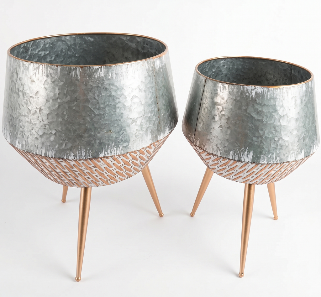 Set de 2 Materas Metálicas de Pedestal