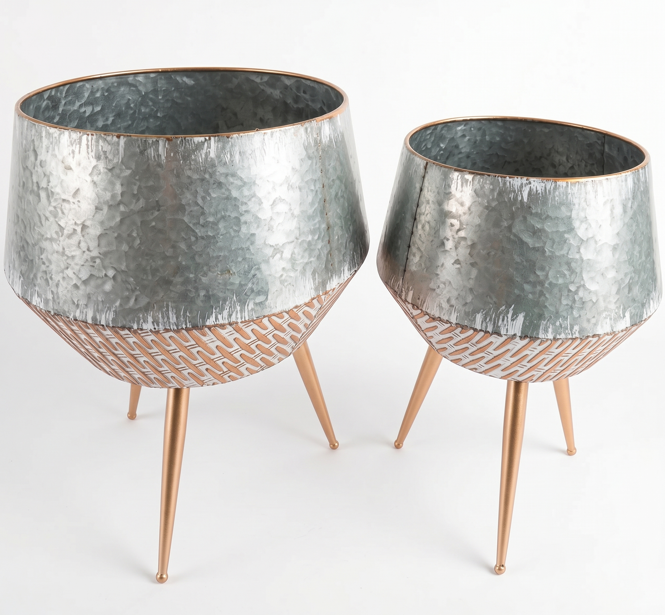 Set de 2 Materas Metálicas de Pedestal