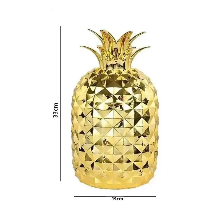 Juego de Cubiertos de Acero - 24 Piezas en Estuche de Piña Dorada