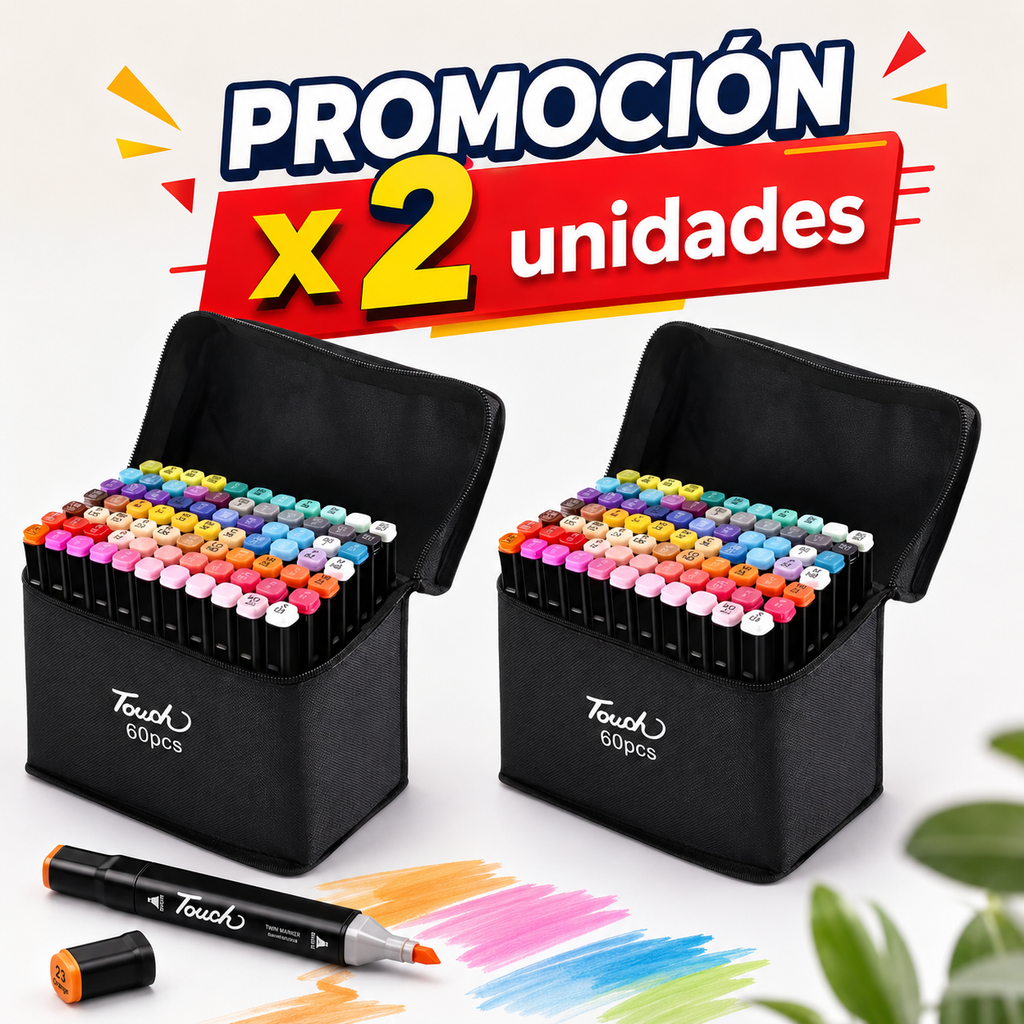 ¡PROMOCIÓN! Marcadores Doble Punta – Set de 60