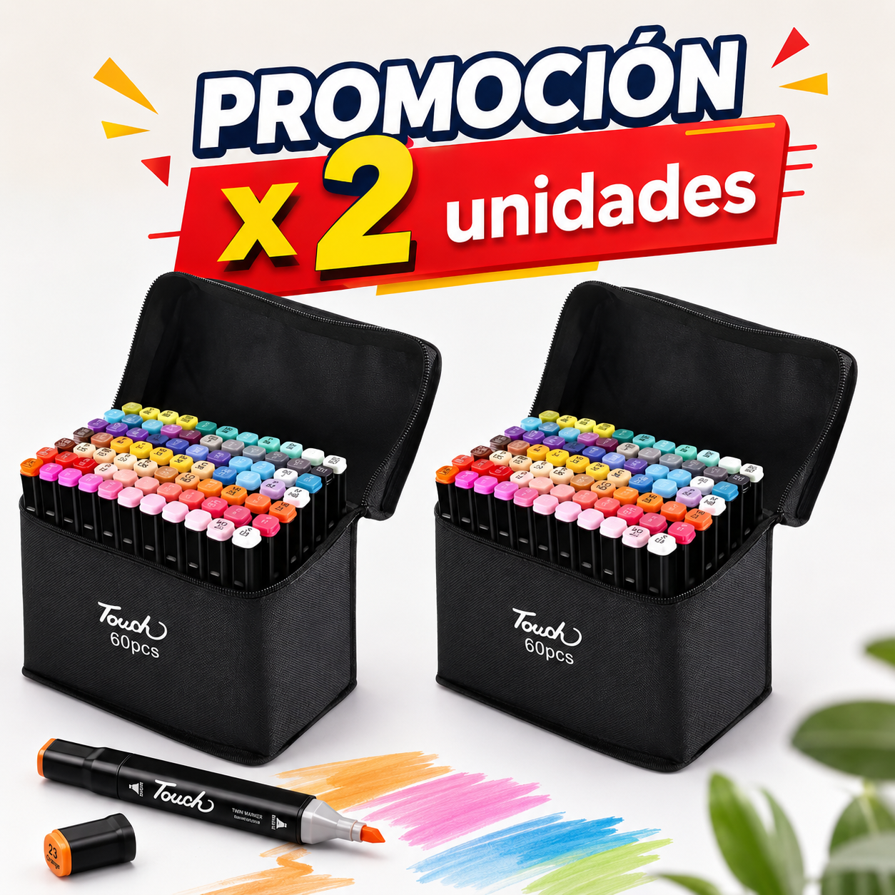 ¡PROMOCIÓN! Marcadores Doble Punta – Set de 60