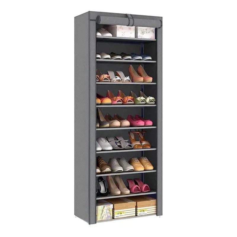 Organizador de Zapatos en Tela 9 Niveles con Cremallera