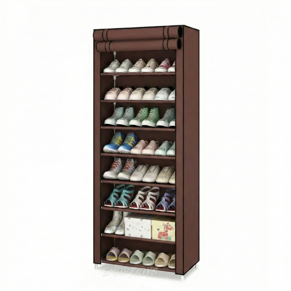 Organizador de Zapatos en Tela 9 Niveles con Cremallera