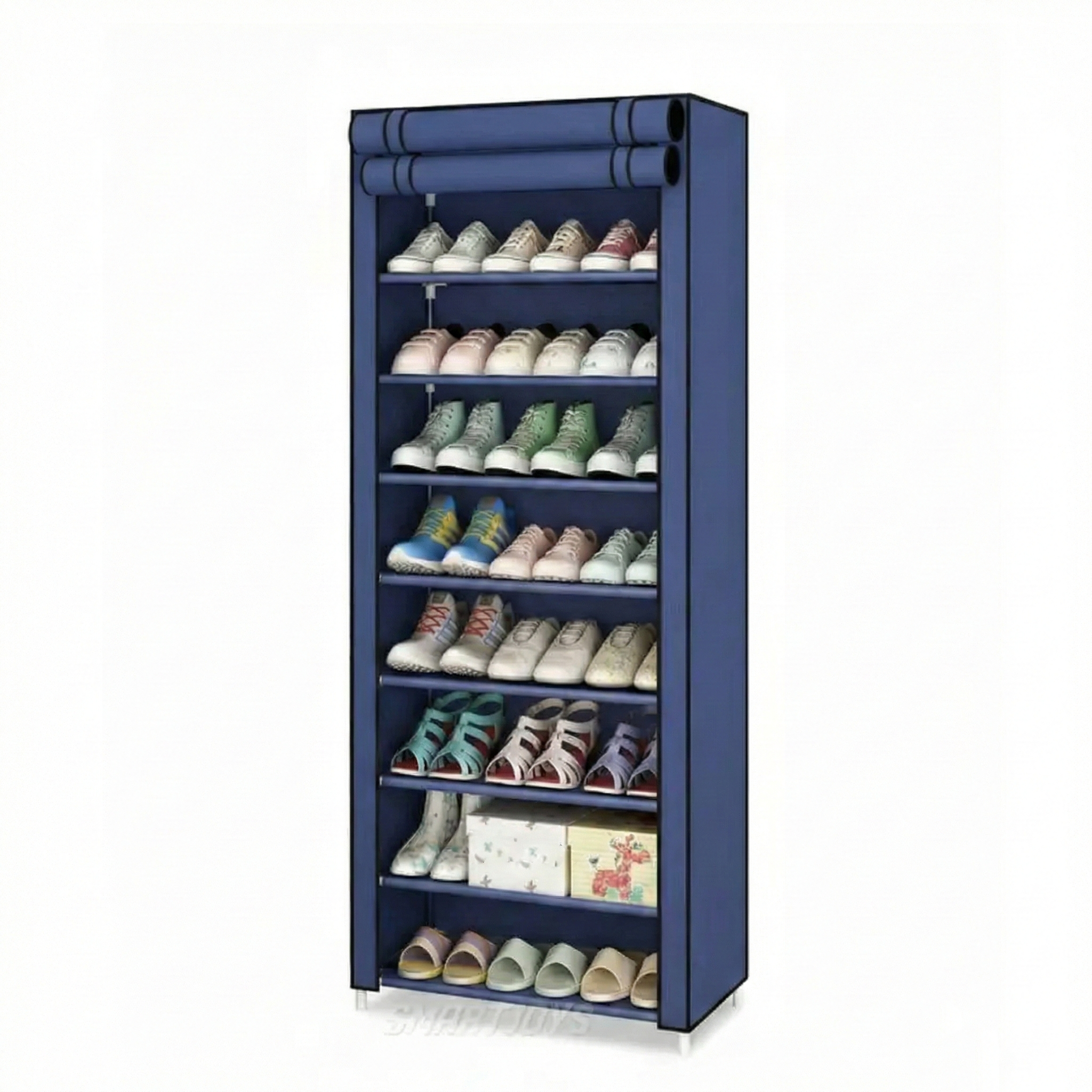 Organizador de Zapatos en Tela 9 Niveles con Cremallera